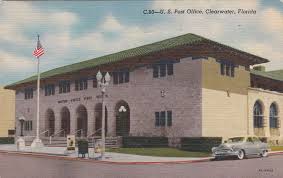 Old Postcard Us Post Office Clearwater Florida Fl Clearwater Florida Clear Water Florida