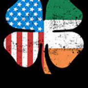 Patric's day luucky charm pressed flower stuff for favours supplies diy crafts handmade art materials large. Four Leaf Clover Ireland Usa Flag St Patricks Day Shamrock Lacrosse Irish Gift Digital Art By Thomas Larch