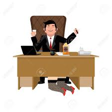 Boss Relax With Whiskey And Secretary Businessman Sitting At Royalty Free Cliparts Vectors And Stock Illustration Image 73470899