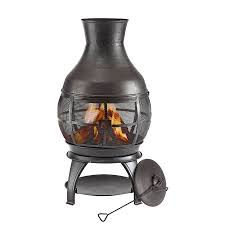 Maybe you would like to learn more about one of these? Shop Garden Treasures 45 In H X 22 In D X 22 In W Black High Temperature Painting Steel Chiminea At Lo Outdoor Gathering Space Lowes Home Improvements Chiminea