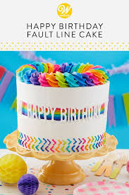 Happy Birthday Fault Line Cake Recipe Cake Savoury Cake Raspberry Cake