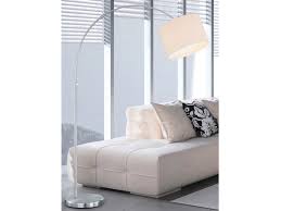 Design Bogenlampe Mit Stoffschirm In Weiss Hohenverstellbar