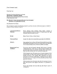 Letter Of Intent To Purchase Commercial Real Estate Pdf Word Document Template