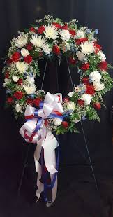 The love they showed for their country is as deep as the love felt by those mourning their loss. Red White Blue Sympathy Wreath By Designed By Kari Gaudet