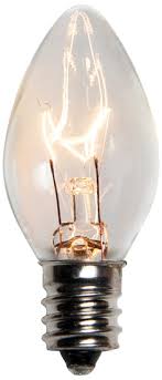 C7 Christmas Light Bulb C7 Clear Christmas Light Bulbs Transparent 7 Watt