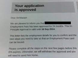 Visa, employment pass, work pass, dependant pass, permanent residency (pr) singapore. Visa Approved Jefri Yue Fei å´å²³é£ž