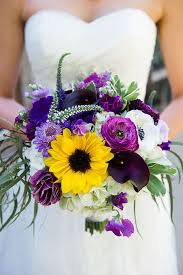 Wedding Bouquets Sunflower Wedding Bouquet Purple Sunflower Wedding Sunflower Wedding
