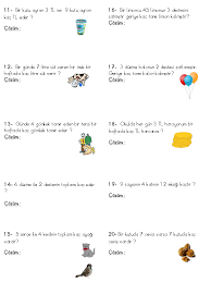 2 Sinif Matematik Carpma Islemi Problemleri 2