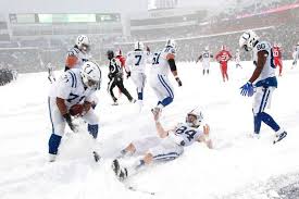The site is not associated with nor is it endorsed by any professional or collegiate league, association or team. Nfl Match Fought In Incredible Snow Storm Sees Buffalo Bills Edge Indianapolis Colts In Overtime Abc News Australian Broadcasting Corporation