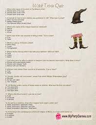 This post was created by a member of the buzzfeed commun. Free Printable Witch Trivia Quiz For Halloween