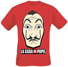 Colección de maría pizarro ortiz. La Casa De Papel Mask And Logo Men T Shirt Red Amazon De Bekleidung
