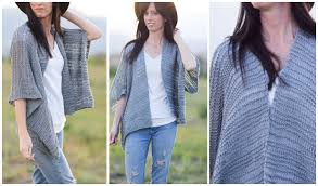 Learn how to knit this baby kimono, part of the kimono set. Knit Drop Stitch Kimono Cardigan Free Knitting Pattern