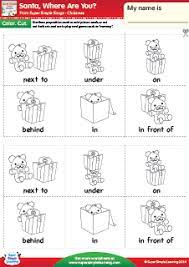 Prepositions are words which indicate direction, time, location and spatial relationships, among other things. Santa Where Are You Prepositions Of Place Christmas Worksheet From S Preposition Worksheets Kindergarten Preposition Worksheets English Worksheets For Kids