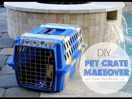 Diy Pet Crate Makeover Tutorial Pet Crate Diy Stuffed Animals Plastic Dog Crates