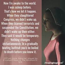 Find the quotes you need in margaret atwood's the handmaid's tale, sortable by theme, character, or chapter. Handmaid S Tale Quote Sleeping Angel