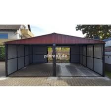 Maße ein mal höhe 2,27. Blechgarage 6x5 Durchfahrt Tor Vorne Und Hinten Piemar De Piemar