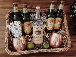 Image Result For Moscow Mule Gift Basket Set Diy Wine Gift Baskets Wine Gifts Diy Auction Gift Basket Ideas