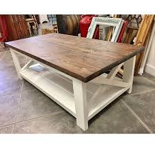 Louise Farmhouse White And Wood Top Coffee Table Farmhouse Living Room Furniture Farmhouse End Tables Coffee Table Farmhouse