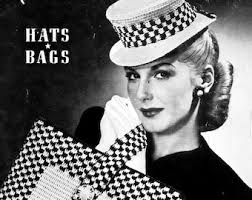 Vintage Crochet Pattern. A Stylish Hat and Matching Bag to Crochet. It Has  Been Taken From the 1940s 'hats Bags and Beanies' Booklet.