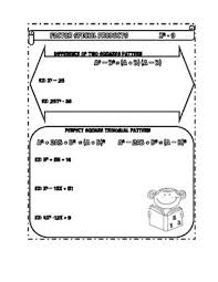 Factoring Special Products Notes Doodle Notes Notes Math