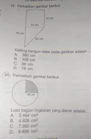 Check spelling or type a new query. 19 Keliling Bangun Datar Pada Gambar Adalah 20 Luas Bagian Lingkaran Yang Diasir Adalah Brainly Co Id