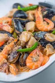 Seafood Bicol Express Recipe Panlasang Pinoy Seafood Recipes Mixed Seafood Recipe Cooking Seafood