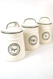 Vintage tea coffee and sugar canister set. Four Seasons Tea Coffee Sugar Canisters Containers Set Of 3 In A Vintage Black And Antique White Style Buy Online In Lebanon At Lebanon Desertcart Com Productid 53713458