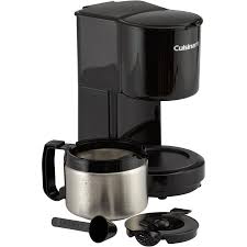 Most coffee maker cleaning doesn't go far beyond cleaning the brew basket with a scrub brush, soaking a carafe/coffee pot in hot water with special cleaning tablets (some use vinegar), and wiping down a hot plate once it's cooled. Cuisinart 4 Cup Black Stainless Steel Coffee Maker With Thermal Carafe Home Hardware