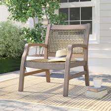 Wooden teak outdoor garden bench. Teak Furniture With Sunbrella Birch Lane