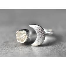 Ringe aus echtem silber online kaufen. 925 Sterling Silber Ring Mond Mit Bergkristall Madamlili Design Gmbh