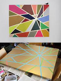 Maria Teorien Tape Painting Diy Artwork Diy Painting Tape Painting