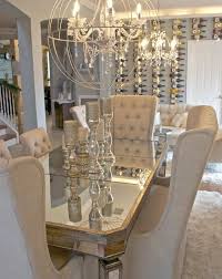 It is made of solid wood with smoked mirrored finish. Small Glam Dining Table Set Off 67