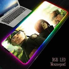 High quality printed mouse pads soft with 0.3cm thickness in. Naruto Gaming Mouse Pad Large Rgb 7 Kinds Display Modes Computer Led Lighting Ebay