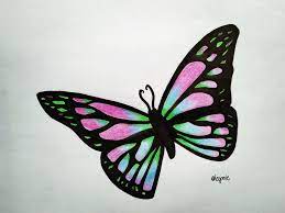 This simple butterfly drawing is done in #2 pencil, but if you prefer to use color pencils, your drawings can turn out to look even more realistic. Drawing Butterfly With Simple Colors Steemkr