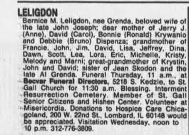 Obituary for Bernice M. LELIGDON
