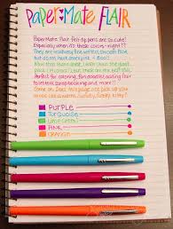 Papermate Flair Writing Sample School Shopping List School Supplies School Diy