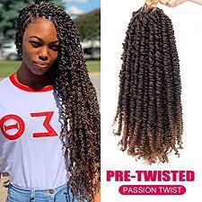Best Seller Ronsaen 18inch 7 Packs Pre Twisted Passion Twist Hair Pre Looped Passion Twist Crochet Twist Hairstyles Pre Looped Crochet Hair Crochet Hair Styles