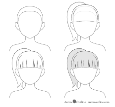 Female hairstyles drawing at getdrawings | free download. How To Draw Anime And Manga Hair Female Animeoutline