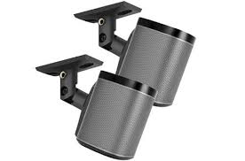 Perlesmith Speaker Mount Side Clamping Speaker Mounting Bracket With Swivel And Tilt For Large Sur Speaker Wall Mounts Surround Sound Speakers Speaker Mounts