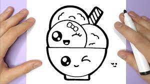 Maybe you would like to learn more about one of these? How To Draw A Cute Ice Cream Bowl Happy Drawings Youtube