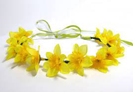 Daffodil Headband Daffodil Wedding Daffodil Day Daffodil Crown