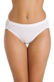Three Pack Cotton Rich Hi Leg Briefs In White