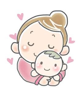 赤ちゃんとママイラスト｜無料イラスト・フリー素材なら「イラストAC」
