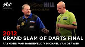 The grand slam of darts is an invitational pdc ranking event that also features players invited to take part from the bdo. Brilliant Barney Van Gerwen V Van Barneveld 2012 Grand Slam Of Darts Final Youtube