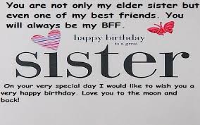 Thank you for always being such an amazing sister! Happy Birthday Wishes And Quotes For Elder Sister Samplemessages Blog