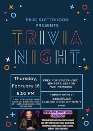Learn how to plan your child's bar or bat mitzvah party will help you choose the date, venue, theme, food, entertainment and more. Sisterhood Trivia Night Event Pine Brook Jewish Center