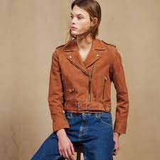 Suede Perfecto Jacket Jackets Sandro Paris Jackets Sandro Jacket Images