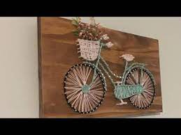 لوحات جدارية من مسامير وقاعدة خشب بأشكال متنوعة youtube paper flowers craft flower crafts crafts