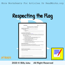 An ocean explorer web quest for information on modern ocean. Respecting The Flag Extra Worksheet For Readworks Distance Learning