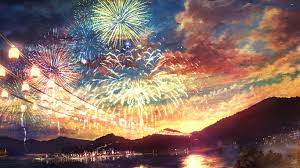 Download the background for free. 15 Fireworks Anime Hd Wallpaper Anime Wallpaper